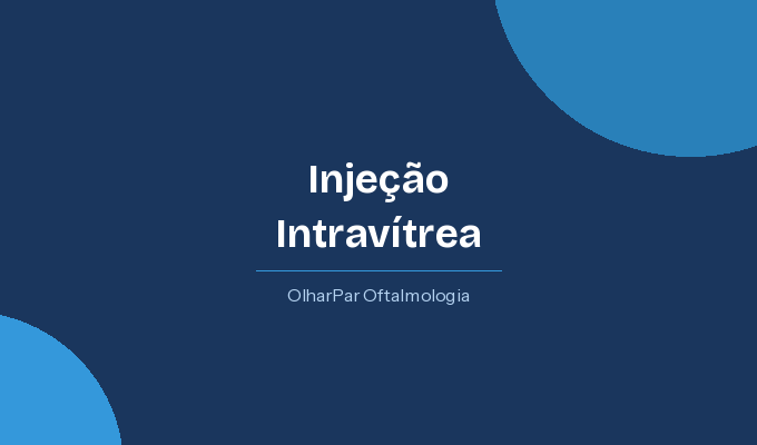 Capa educativa sobre injeção intravítrea e retina