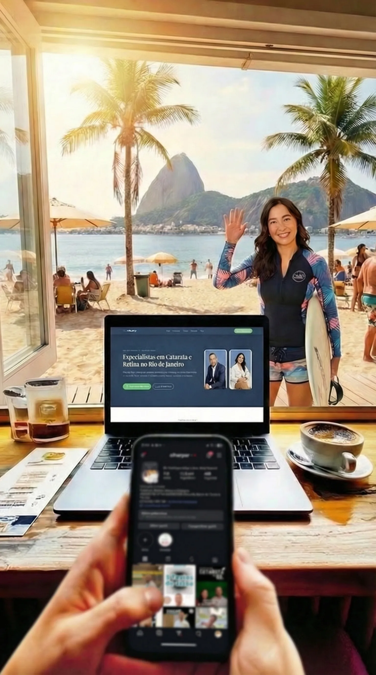 Visão com lente EDOF — nítido para longe e intermediário